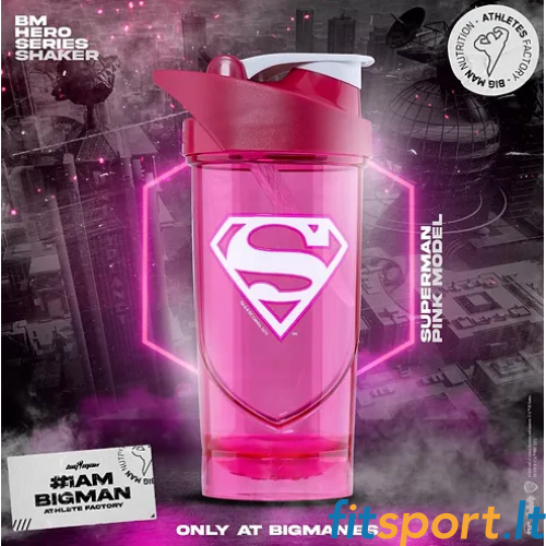 BigMan Nutrition BM HERO Plaktuvė (Superman Pink) 700ml 